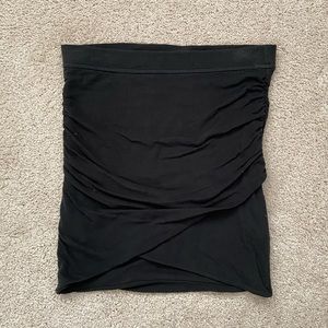EUC James Perse black knit wrap front skirt / top size 3